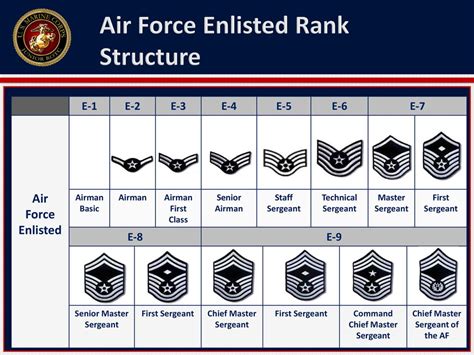 Air Force Military Rank Chart A Guide To Hierarchy And Advancement ...
