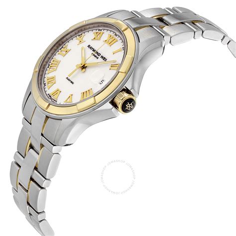 Raymond Weil Parsifal Automatic White Dial Kt Yellow Gold And Steel