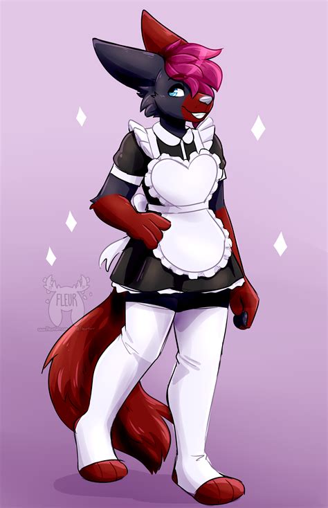 Fen Maid Art By Me Fleurfurr On Twitter R Furry