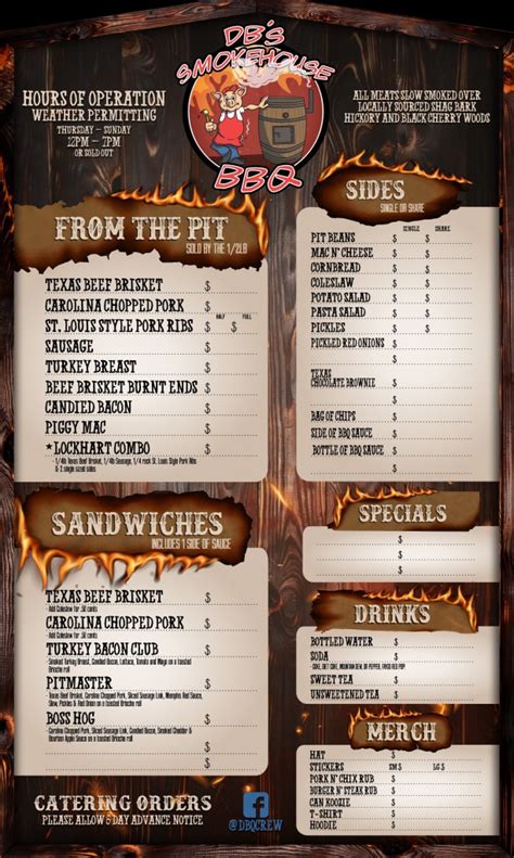 Truck Menu Db S Smokehouse Bbq