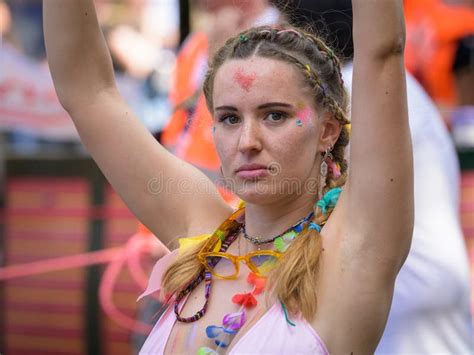 Woman At The Vienna Pride On Wiener Ringstrasse Editorial Stock Image