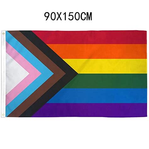 Garden Decor Flag 3x5 Feet Progress Pride Flag Vivid Colorandfade Proof