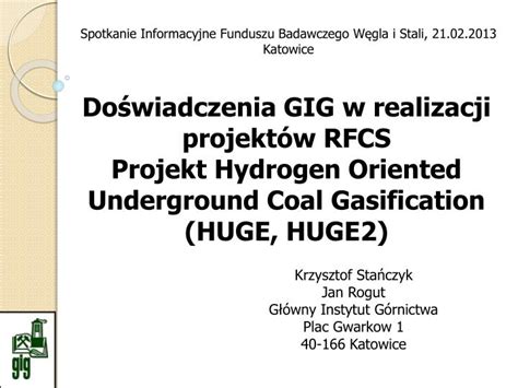 Ppt Do Wiadczenia Gig W Realizacji Projekt W Rfcs Powerpoint