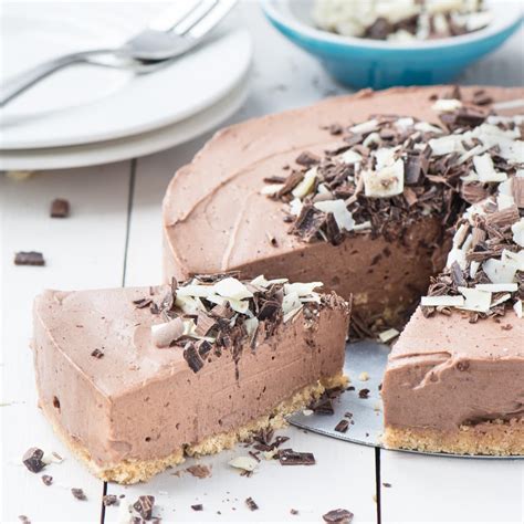 Easy No Bake Chocolate Cheesecake Charlotte S Lively Kitchen