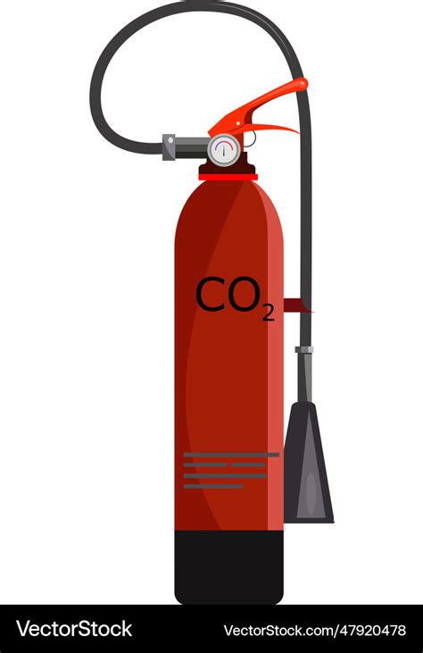 Deep Red Fire Extinguisher Royalty Free Vector Image