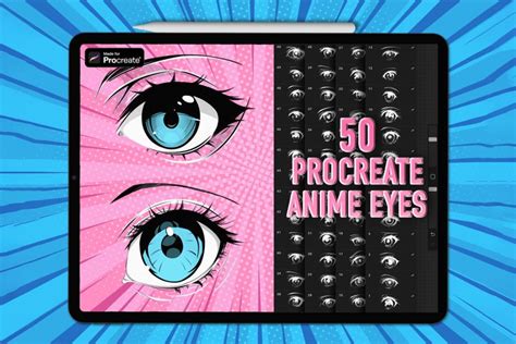 Anime Procreate Eye Stamps Procreate Anime Brushes