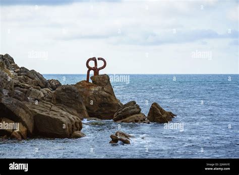 San Sebasti N Spain August View Of Wind Comb Peine Del