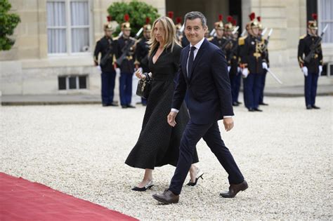 Photo Le ministre de l Intérieur Gérald Darmanin et son épouse Rose