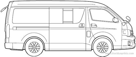 A Drawing Of A Van From The Side View