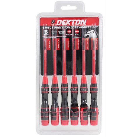 Dekton Pc Precision Screwdriver Set Slotted Philips Ph Ph Ph