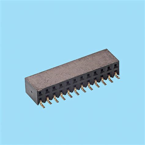 5425 Conector Hembra Acodado Doble Fila SMD Entrada Lateral Paso 2