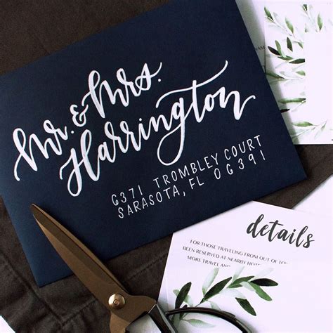 Calligraphy Envelope Addressing Template Prntbl