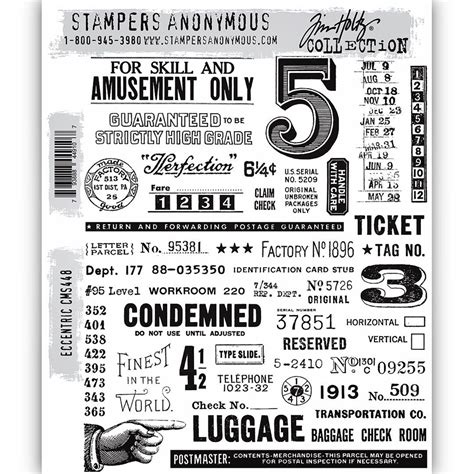 Stampers Anonymous Tim Holtz Stamp Set Eccentric Cms448