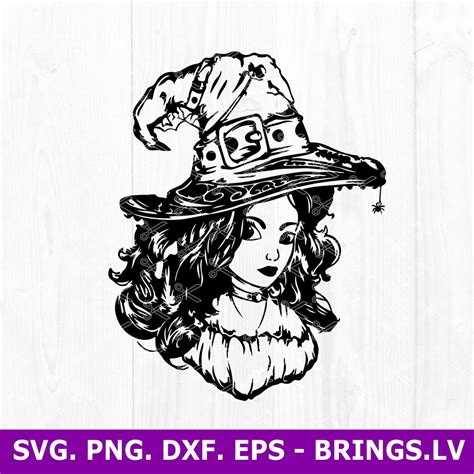 Witch SVG Halloween SVG PNG DXF EPS Cut Files For Cricut