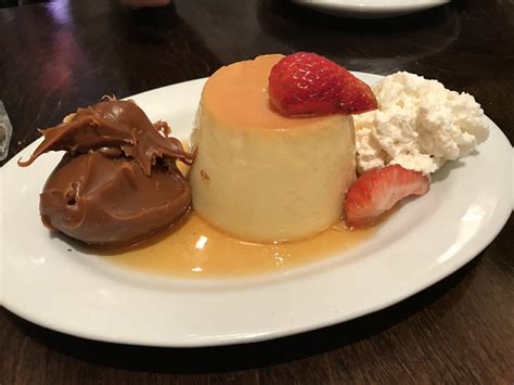 Flan Con Crema Y Dulce De Leche Buenos Aires Restaurant NYC