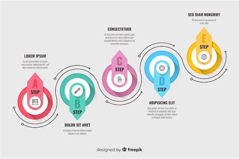 Colecci N Pasos Infograf A Dise O Plano Vector Gratis