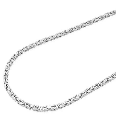 925 Italy Sterling Silver 4mm Boxed Byzantine Chain Necklace 26 EBay