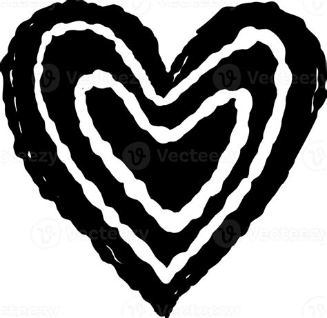 Heart Texture Chalk Drawing 43117709 Png