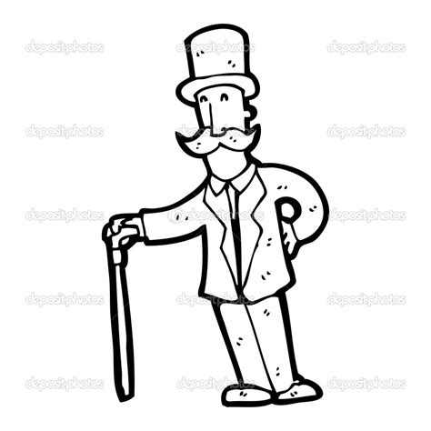 A gentleman cartoon Stock Vector Image by ©lineartestpilot #20007715