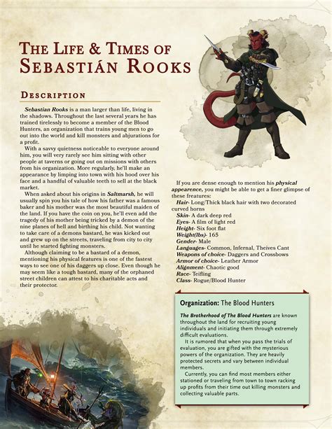 Character Backstory in DND Manual Format! [OC] [ART] : r/DnD