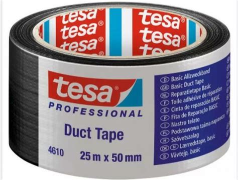 TESA NASTRO TELATO DUCT TAPE NERO 4610 04610 00003