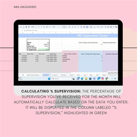 Rbt Supervision Tracker Rbt Supervision Log Rbt Supervision Rbt