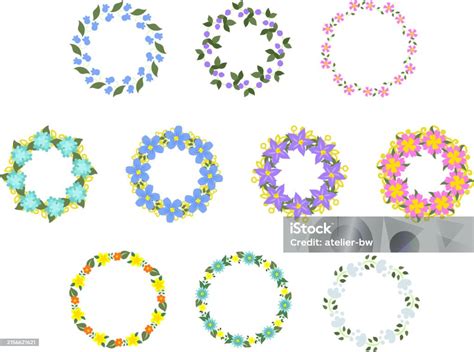 Various Cute Flower Frame Graphics Stock Illustration Download Image Now Abstract Art