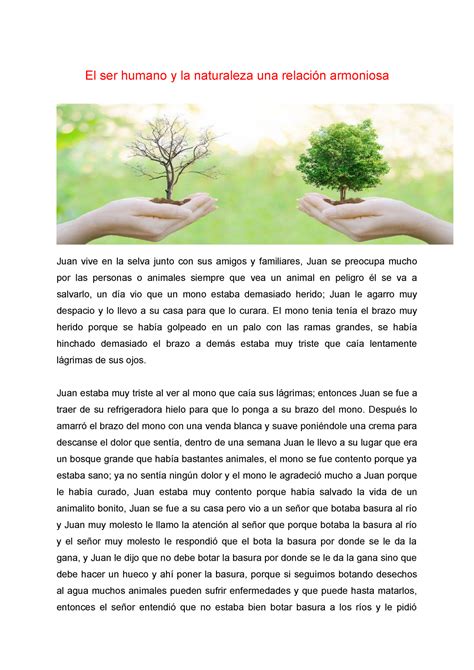 El Ser Humano Y La Naturaleza Una Relacion Armoniosa El Ser Humano Y