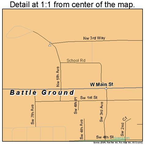 Battle Ground Washington Street Map 5304475