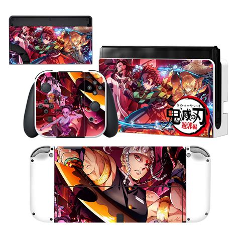 Demon Slayer Kimetsu No Yaiba Nintendo Switch Oled Joycons Skin