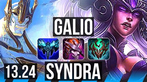 GALIO Vs SYNDRA MID 6 2 15 Rank 8 Galio NA Challenger 13 24