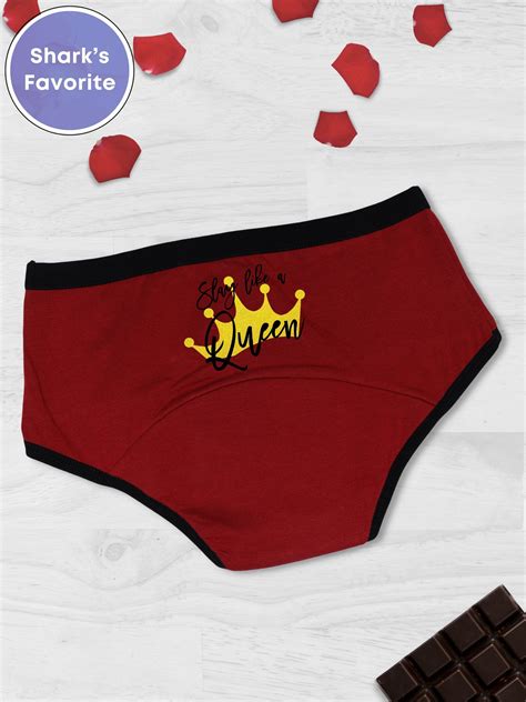 Dchica Queen Eco Friendly Period Panties Maroon No Pad Required P