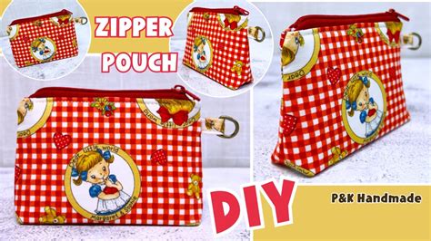 Easy Diy Zipper Pouch Sewing Tutorial How To Make Coin Purse Pandk Handmade Youtube