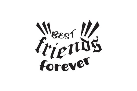 Best Friend Forever Quote Black Letterin Graphic By Cavuart · Creative