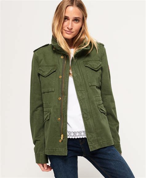 Femme Veste Militaire Rookie Classic Kaki Troop Superdry Fr