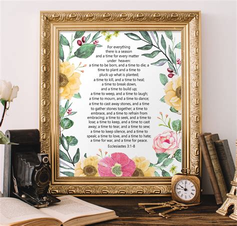 Ecclesiastes 31 8 For Everything There Is A Season Bible Printable