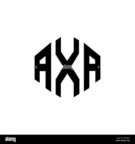 AXA letter logo design with polygon shape. AXA polygon and cube shape ...