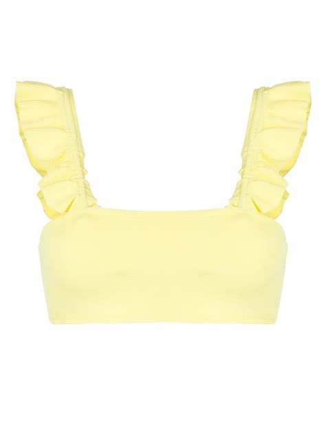 Clube Bossa Top Bikini Zarbo Con Ruches Giallo FARFETCH IT