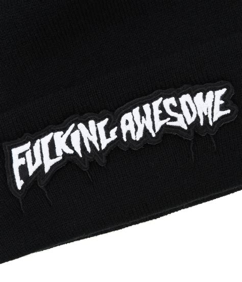 Fucking Awesome ファッキンオーサム Velcro Stamp Cuff Beanie 帽子 ニットキャップ メンズ の