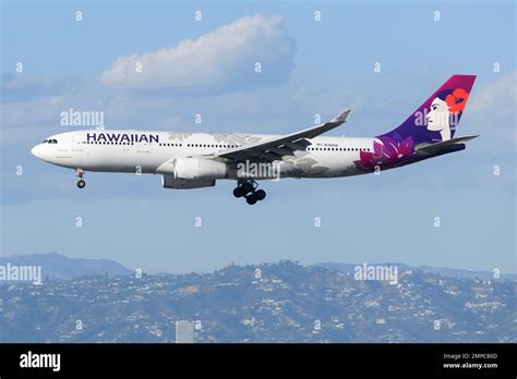 Hawaiian Airlines Airplane Airbus A330 Landing Airplane A330 200 Of