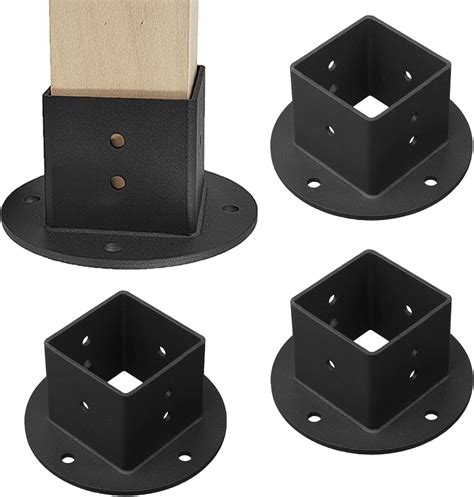 Chooglkj Pcs Fence Pole Floor Flange X Square Post Base Brackets