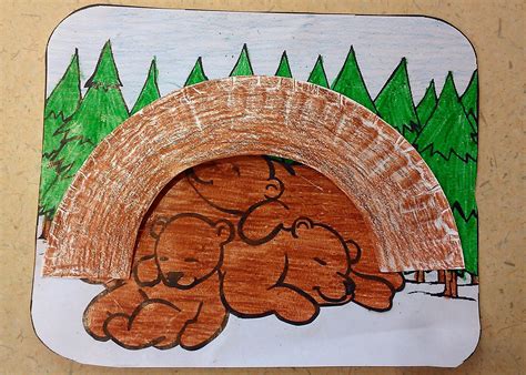 Hibernating Bear Template Printable Calendars At A Glance