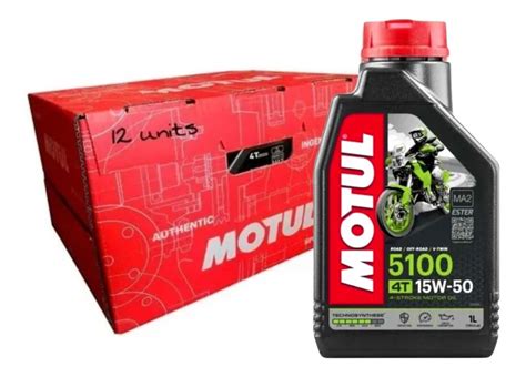 Aceite Motul W Litro Tiempos Caja Unidades Moto Repuestos