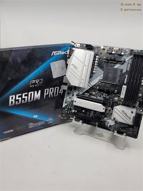 Asrock B550m Pro4 Amd Am4 Micro Atx Motherboard Silicon Alley Electronics