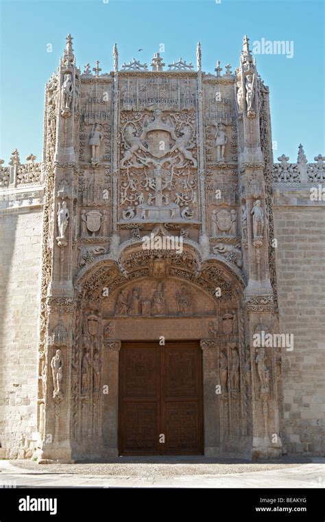 Iglesia De San Pablo Church Side Entrance Valladolid Spain Castile And