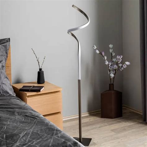 LINDBY LED STEHLAMPE Kamia Touchdimmer Dimmbar Modern In Alu Aus