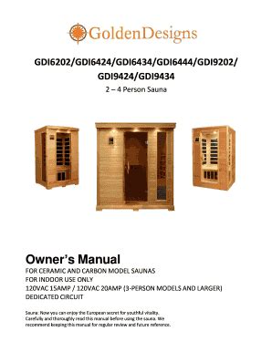 Fillable Online Owner S Manual Celebration Saunas Fax Email Print