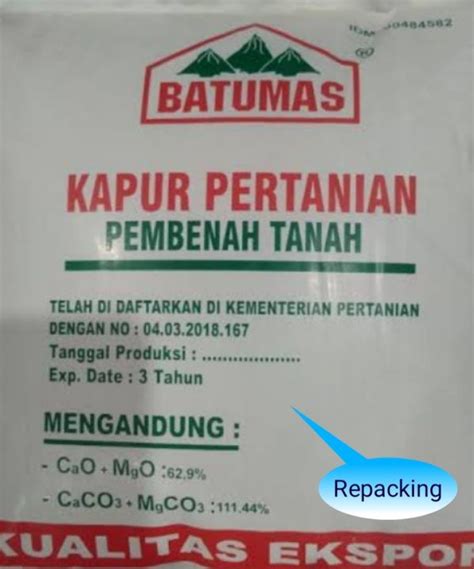 Dolomit Kapur Pertanian Batumas Repak 1 Kg Lazada Indonesia