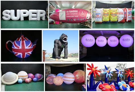 Custom Advertising Inflatable Balloon Giant Inflatable Helium Balloon With Light For Event