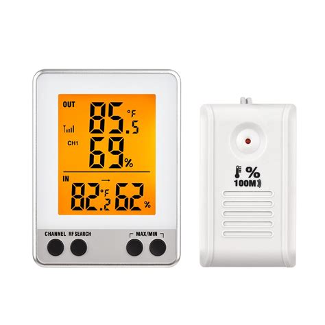 Termohigrómetro digital para interiores y exteriores con sensor remoto